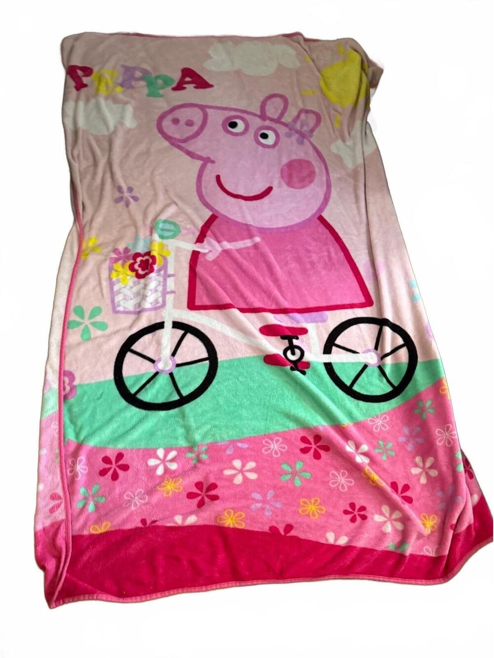 Peppa pig bike blanket plush girls boys kids cartoon [COPY]